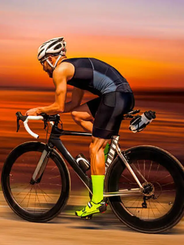 Bike racer continues full speed