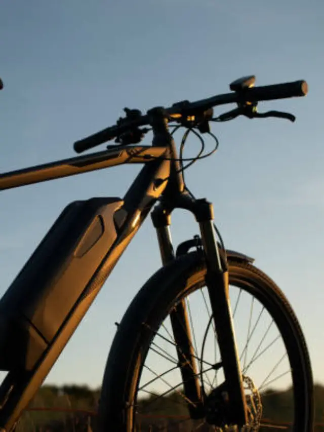 Electric bike at sunset